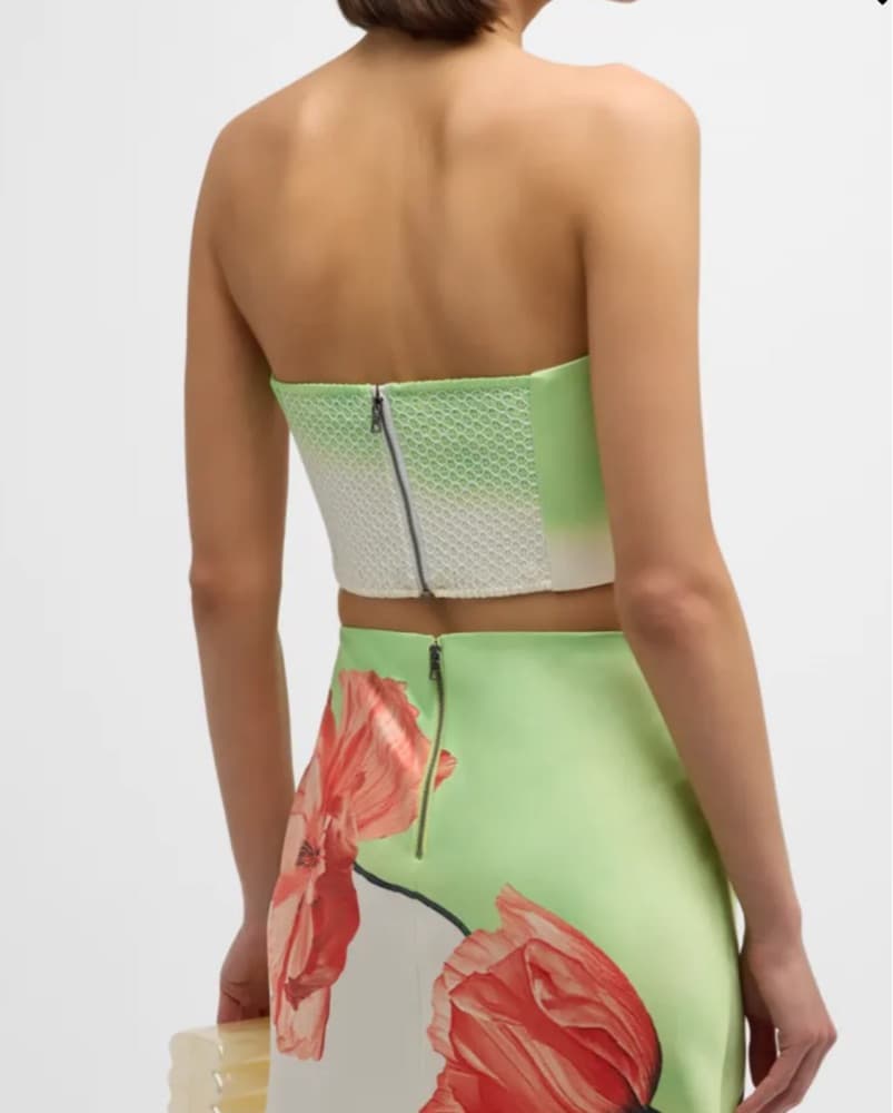 Alice & Olivia Strapless Floral Set - Image 4