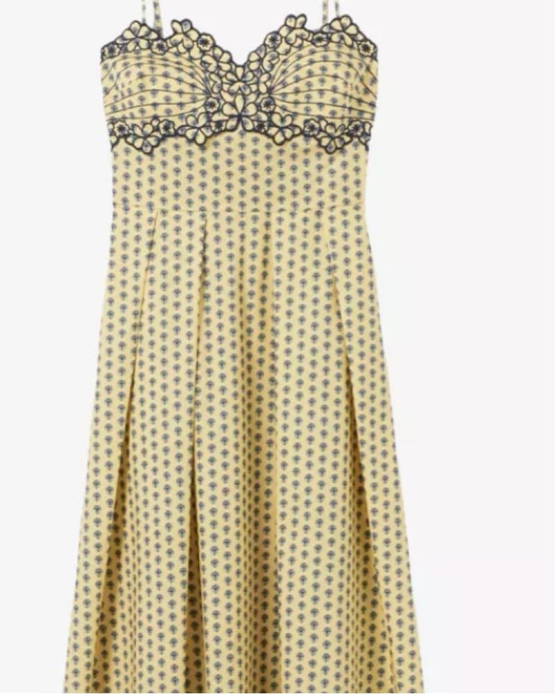Floral Embroidered Scoop Neck Maxi  - Image 3