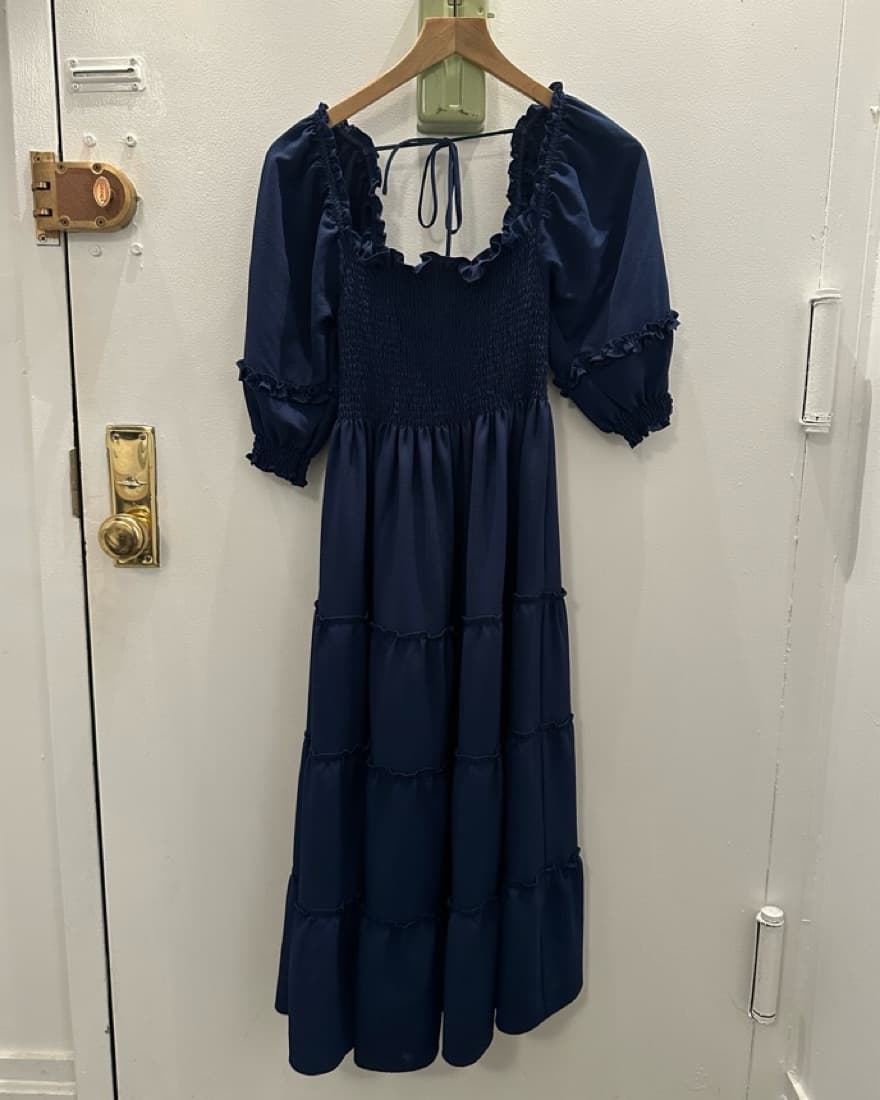Hill House Nap Midi Dress Navy - Image 5