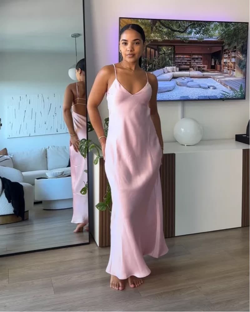 stretch dress Asymmetrical Draped Satin Midi In Icy Sage, Icy Sage / Regular / 6 _blackwhite Color:Multi Pink low hem Slit KissProm Sparkle Appliques Sequin