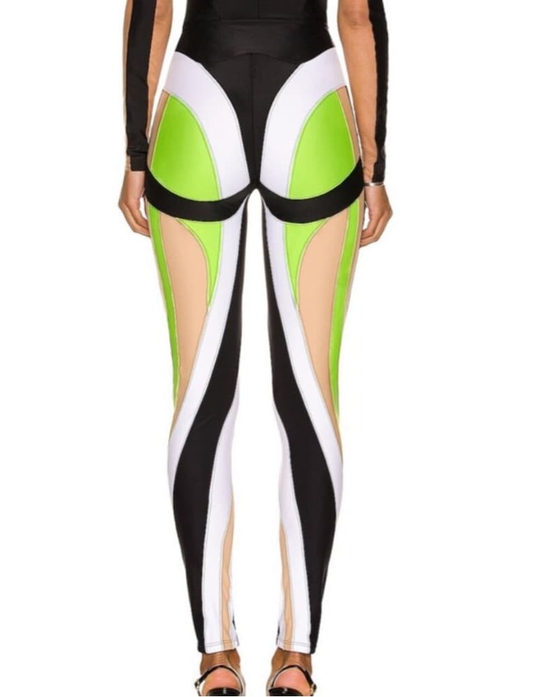 Mugler Color Block Leggings - Image 2