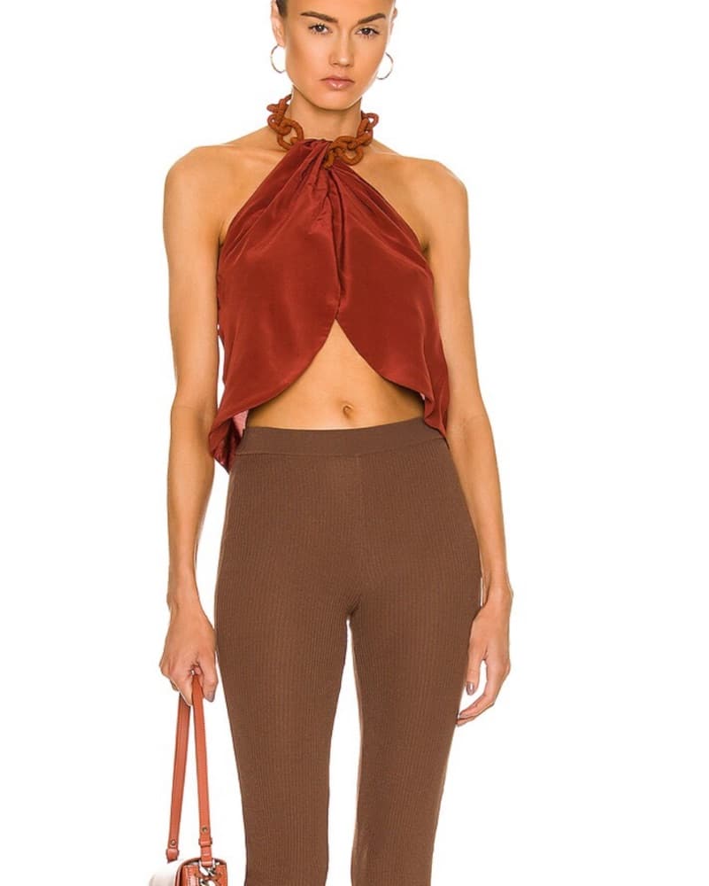 Johanna Ortiz Halter Crop Top Sz 4 - Image 4