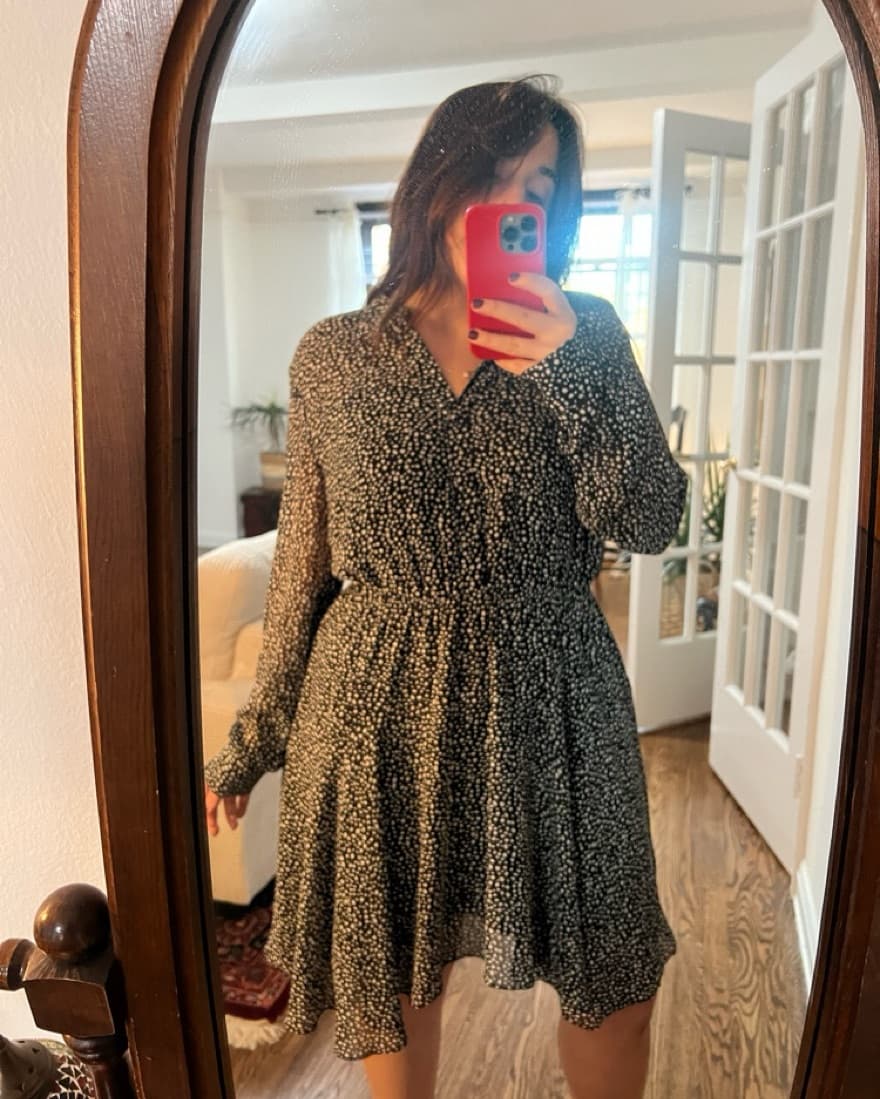 ALL SAINTS Long Sleeve Polka Dot Dress  - Image 2