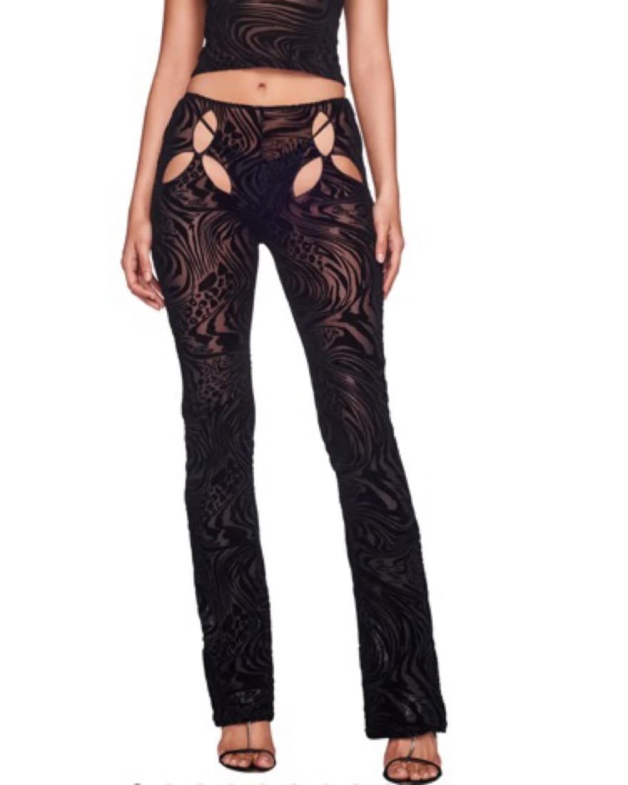 I.AM.GIA Sheer Velvet Cutout Pants - Image 3