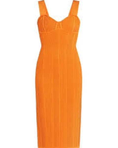 Herve Leger Sweethear Bodycon Midi Dress - Image 4