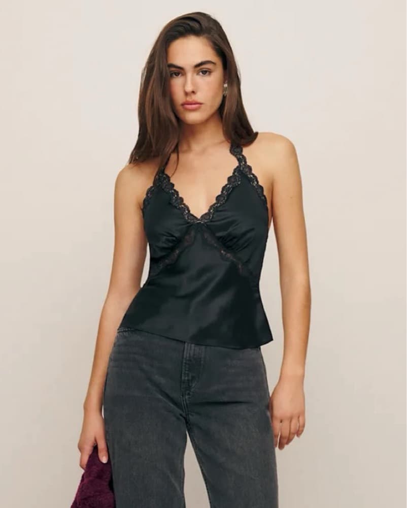 Reformation Monica Top Black - Image 3
