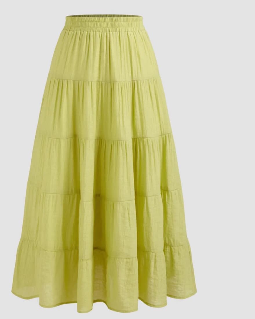 Beaded Crop Top & Ruffle Mid Skirt - Image 4
