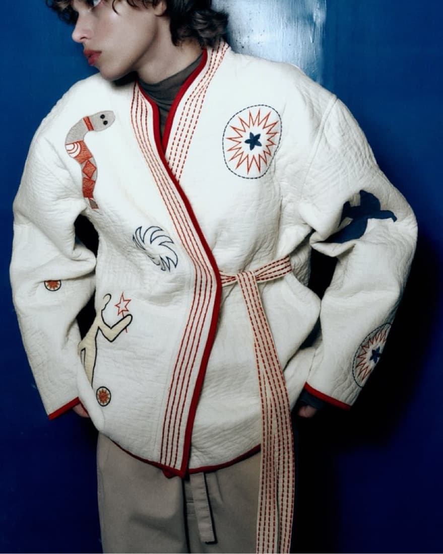 Embroidered Quilted Kimono - Image 2