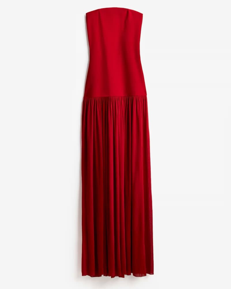 H&M Drop Waist Red Maxi Dress - Image 1