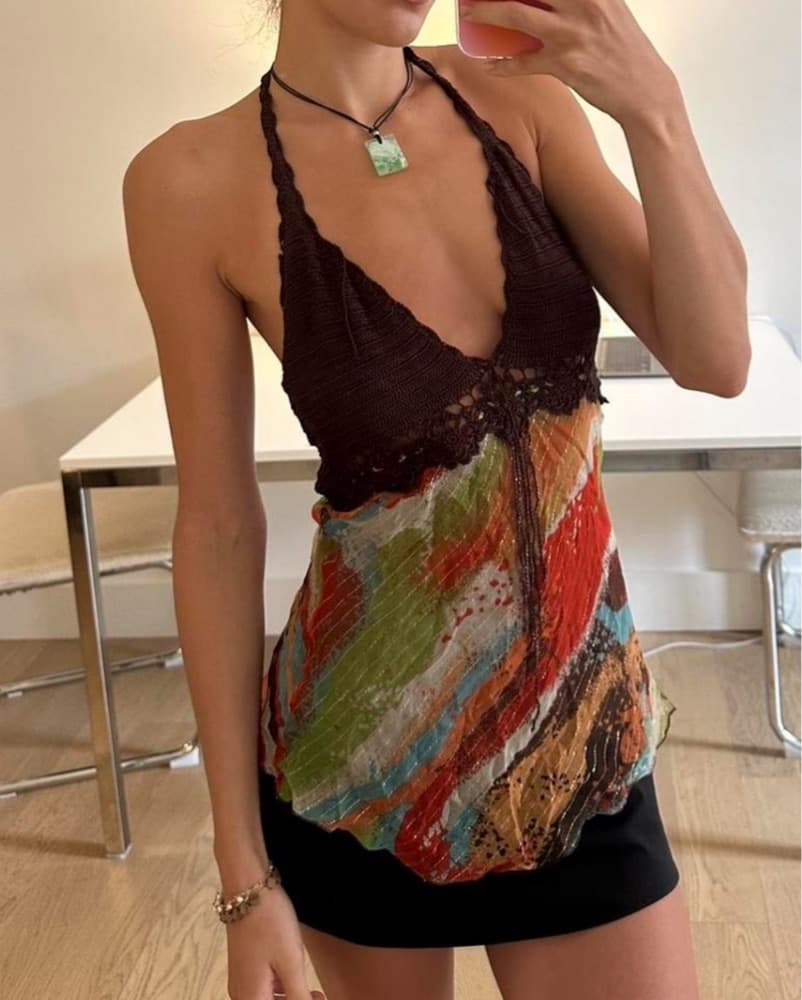 Vintage Bebe Crochet Top - Image 1