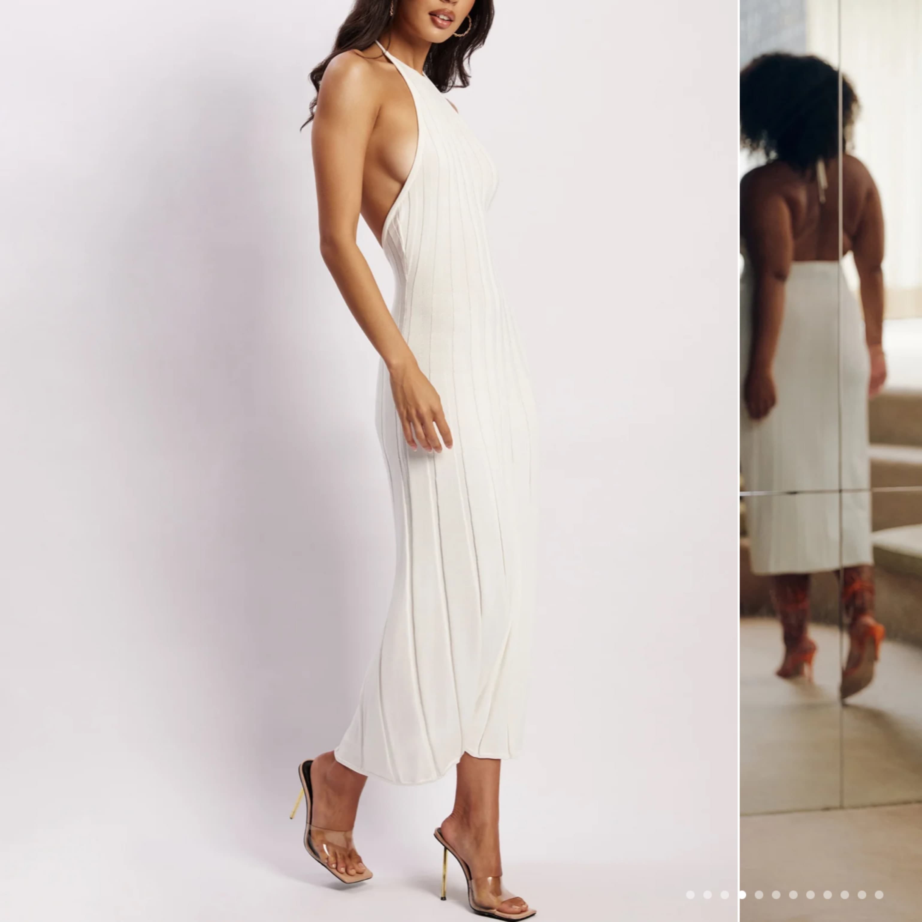 ADRIENNE Halter Neck Midi Dress  - Image 2