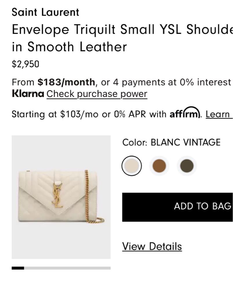 White YSL Bag - Image 2