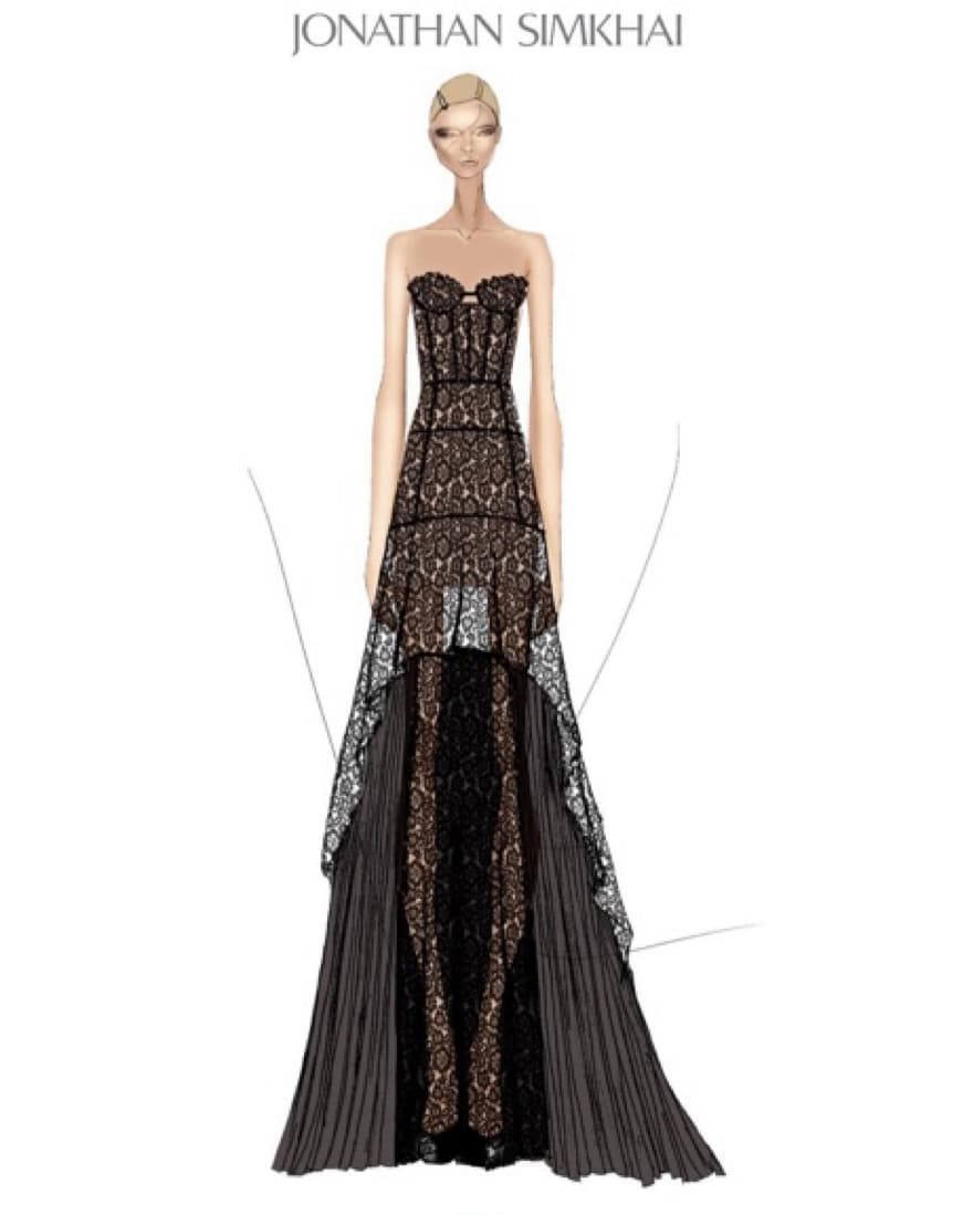 Jonathan Simkhai Black Lace Gown - Image 1