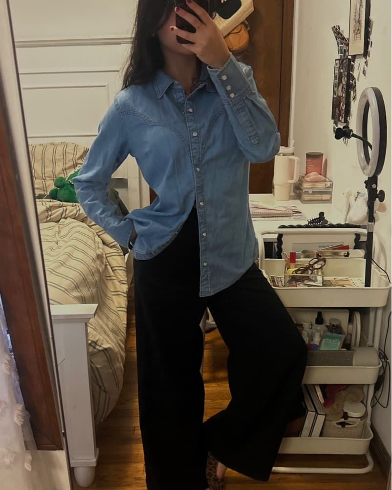 Denim Snap Shirt  - Image 1