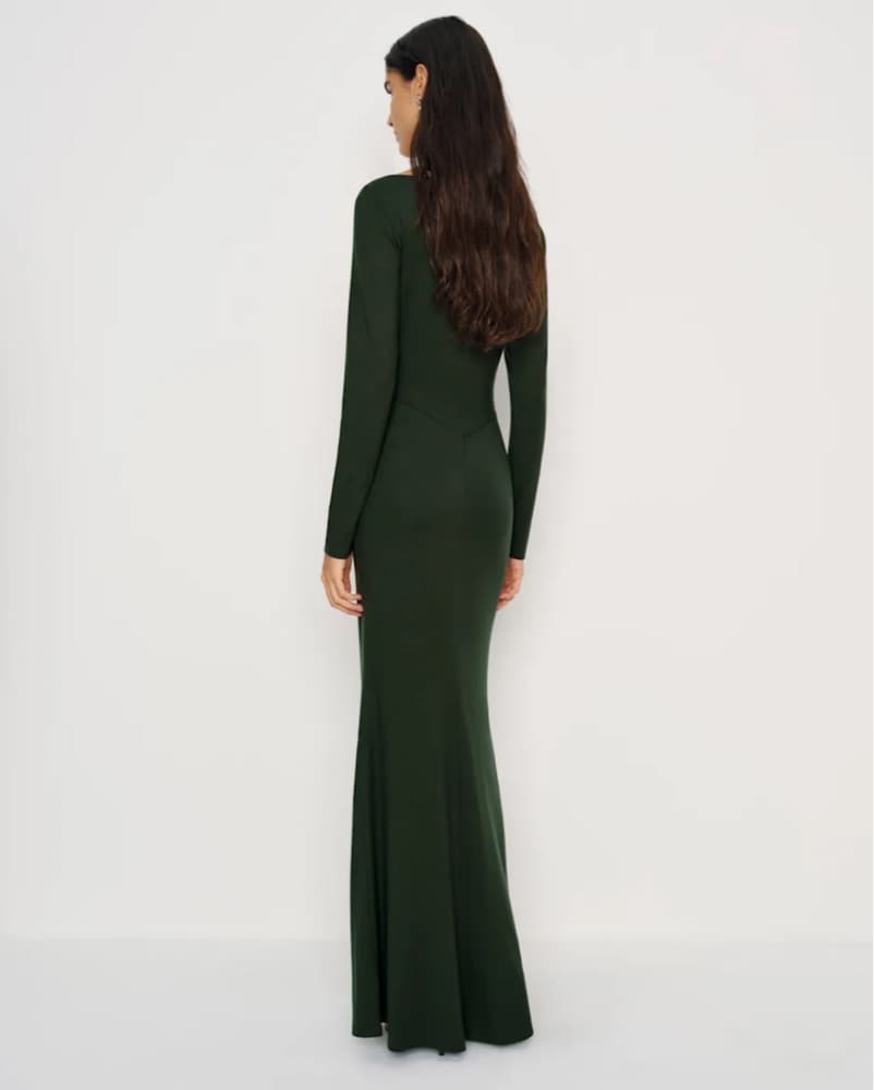 Reformation Alara Knit Dress In NAVY  - Image 2