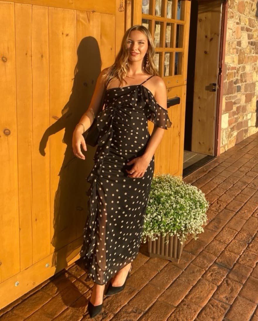 Ruffle Polka Dot Dress - Image 2