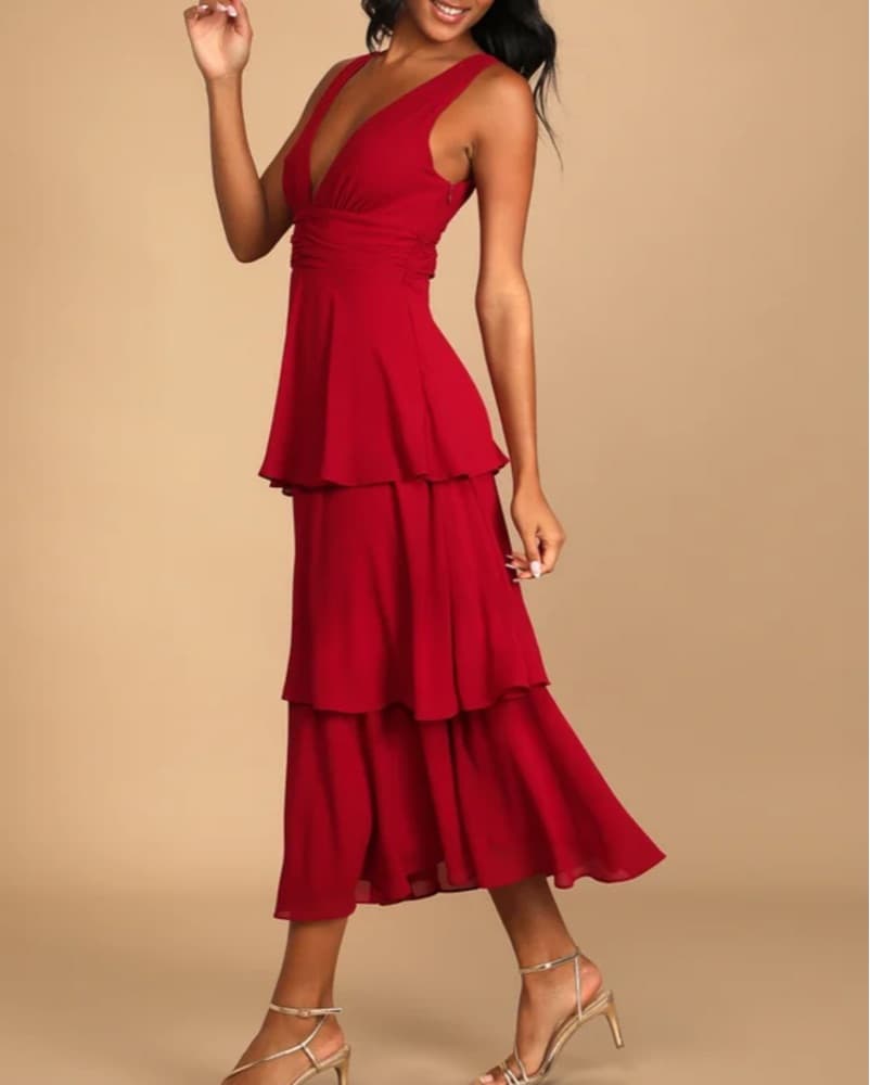 Tiered Midi Dress - Image 6