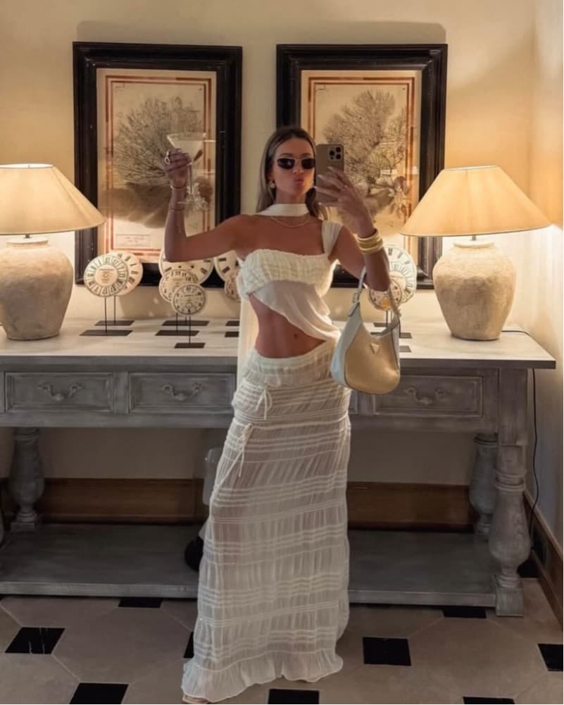 Ethereal White Ruffle Maxi Dress - Image 1