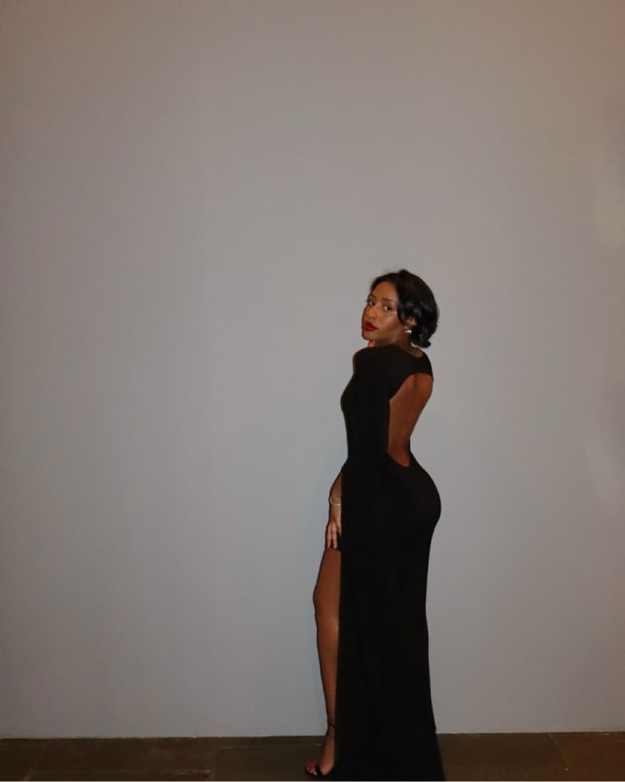 Norma Kamali Ribbon Sleeve Gown  - Image 1