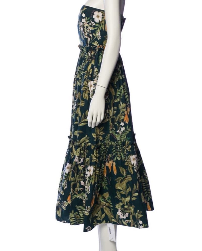 Cara Cara Torres Green Printed Midi - Image 6