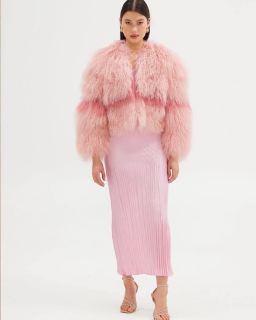 Georgina Jacket - Rosewater/Flamingo Pin - Image 2
