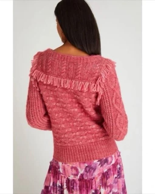 Romantic Textured Knit Sweater - Image 3