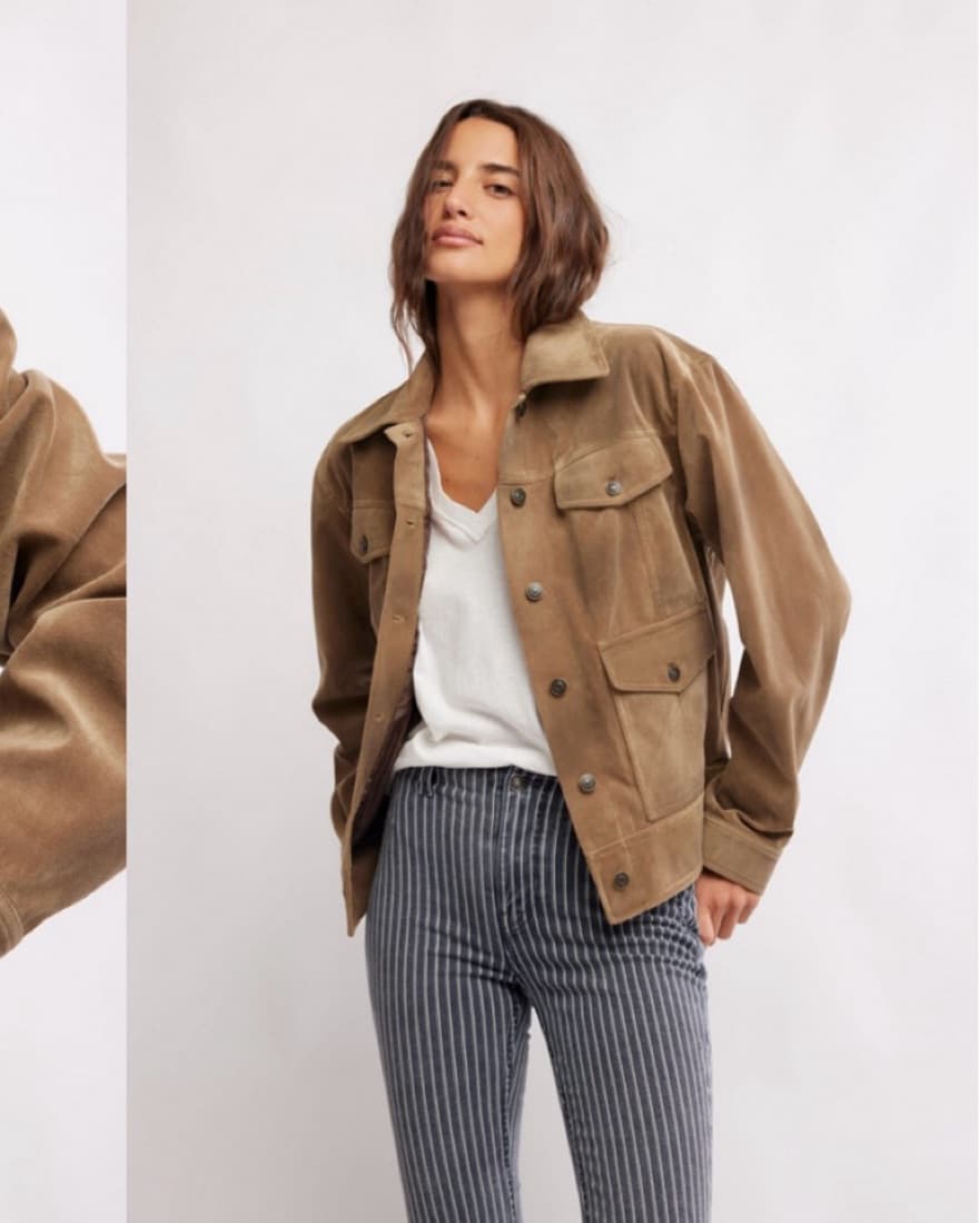 Brown Oversized Jacket Faux Leather - Image 3
