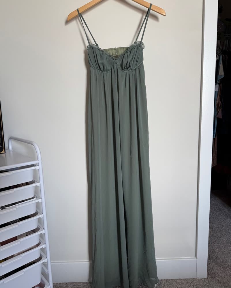 Reformation Cebba Dress Moss - Image 5