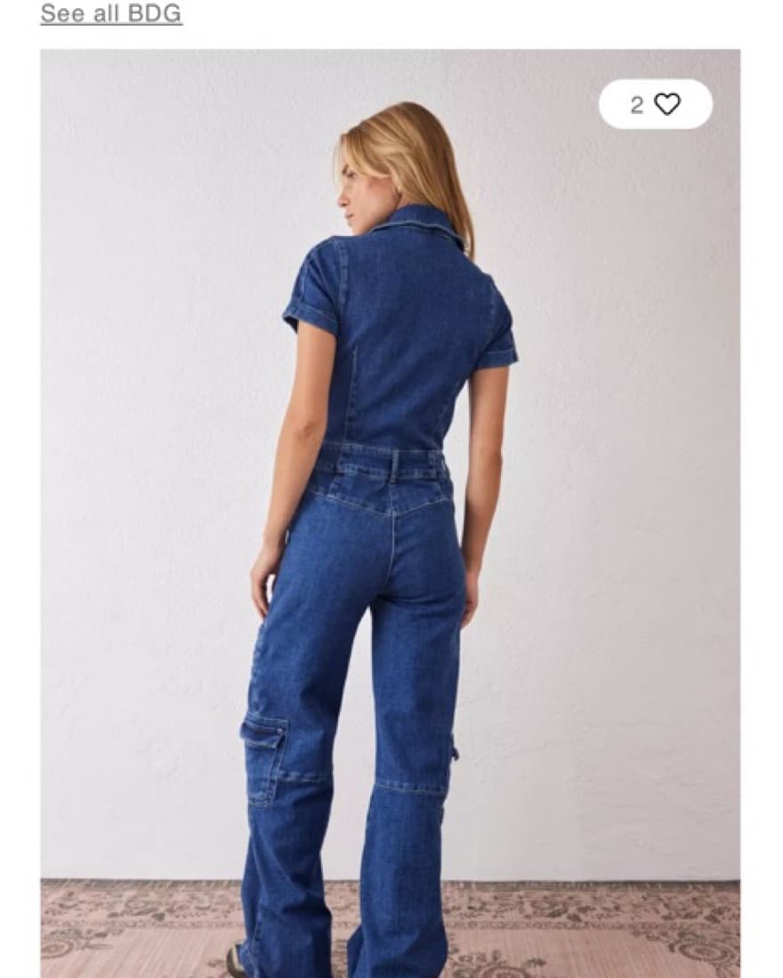 BDG Lexi Utility Boiler Denim Jumpsuit - Image 2
