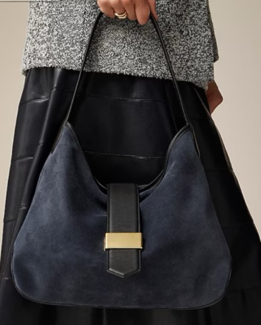 Berkeley suede and leather shoulder bag - Image 2