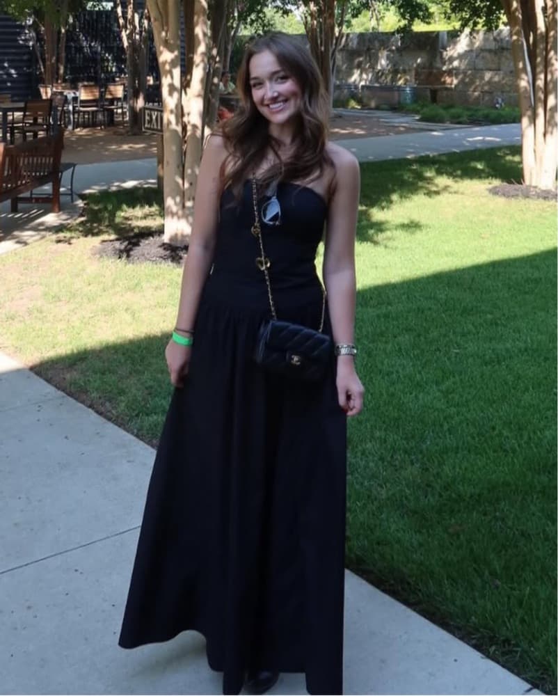 Black Maxi Drop Waist Strappless Dress - Image 1