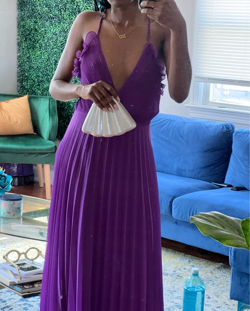 Pleaded Mulberry Dress - Image 1