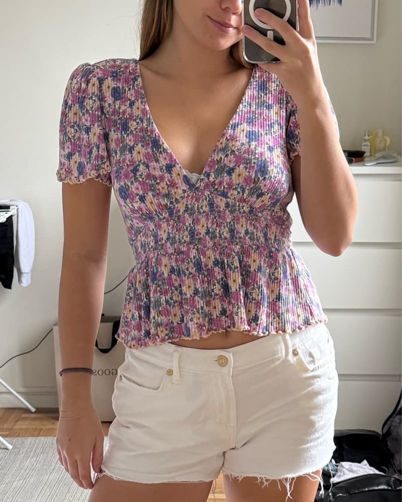 Pink Floral Top - Image 1