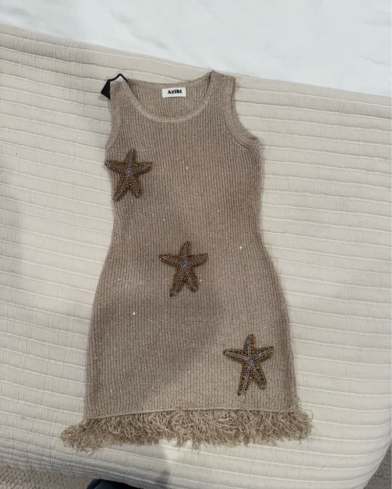 Azibi Gold shimmer Dress - Image 2