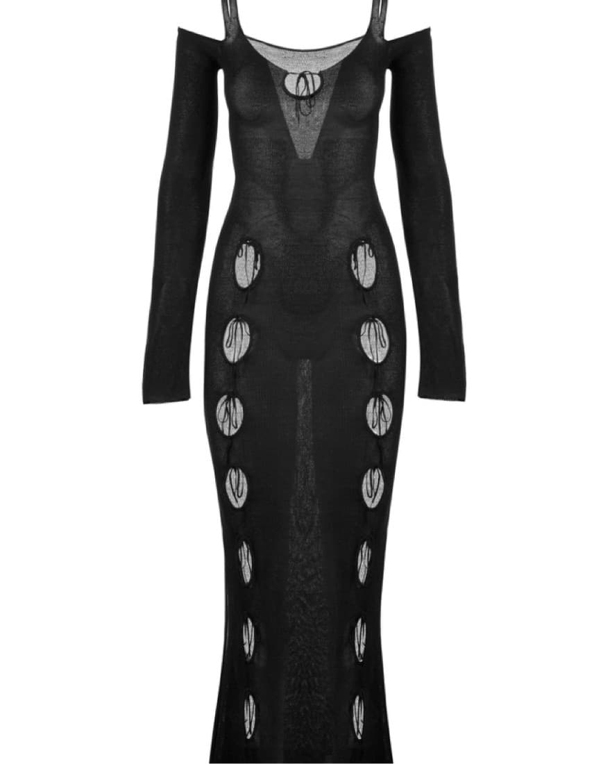 Asta Resort Black Cutout Maxi Dress - Image 3