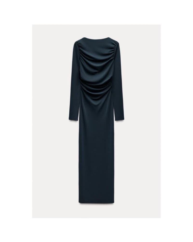 Zara Navy Open Back Dress - Image 5