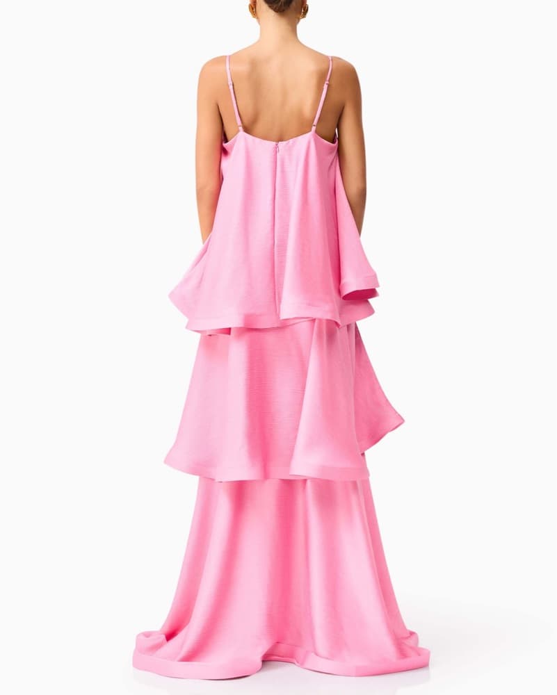 Elliatt Tiered Pink Gown - Image 5