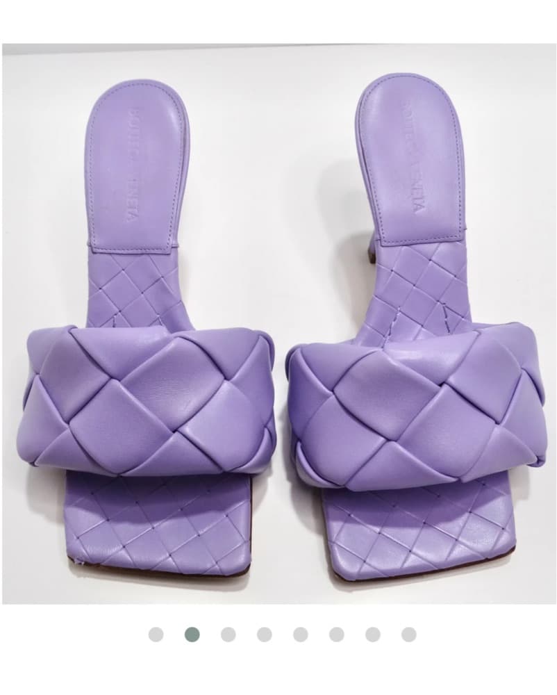 Bottega Veneta Purple Padded Slide Sandals - Image 2