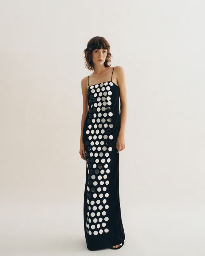 CAPSULE DRESS WITH MIRRORS AND BACK OPEN - Image 1