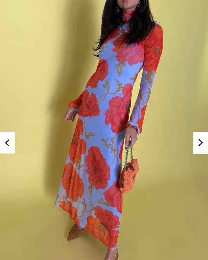 Blue Poppy Aria Mesh Dress - Image 3
