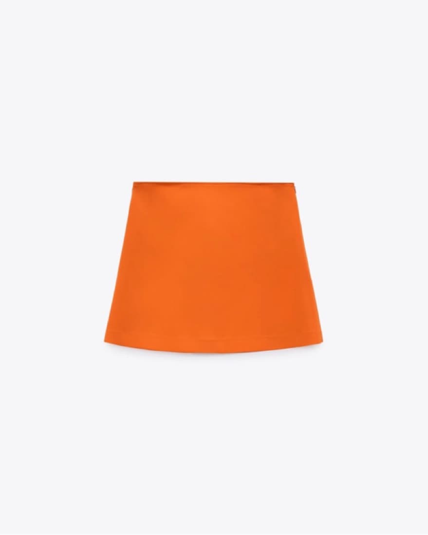 Zara Mini Orange Skirt - Image 1