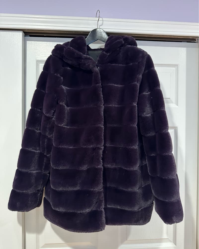 Plush Reversible Faux Fur Hooded Parka - Image 1