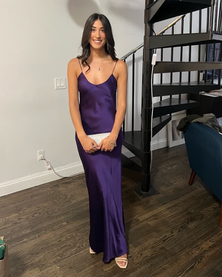 Nili Lotan Purple Cami Gown - Image 4