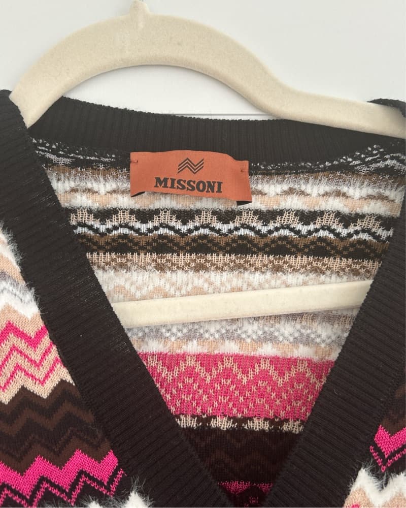Vibrant Striped Missoni Knit Mini Dress - Image 2