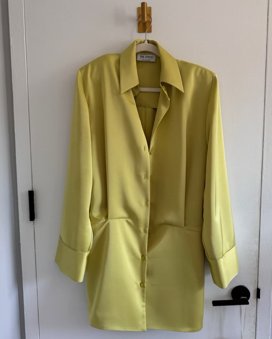 The Attico Silk Shirt Dress - Image 3