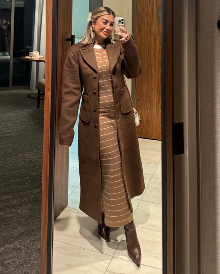 Long Brown Coat - L’Academie Revolve  - Image 3