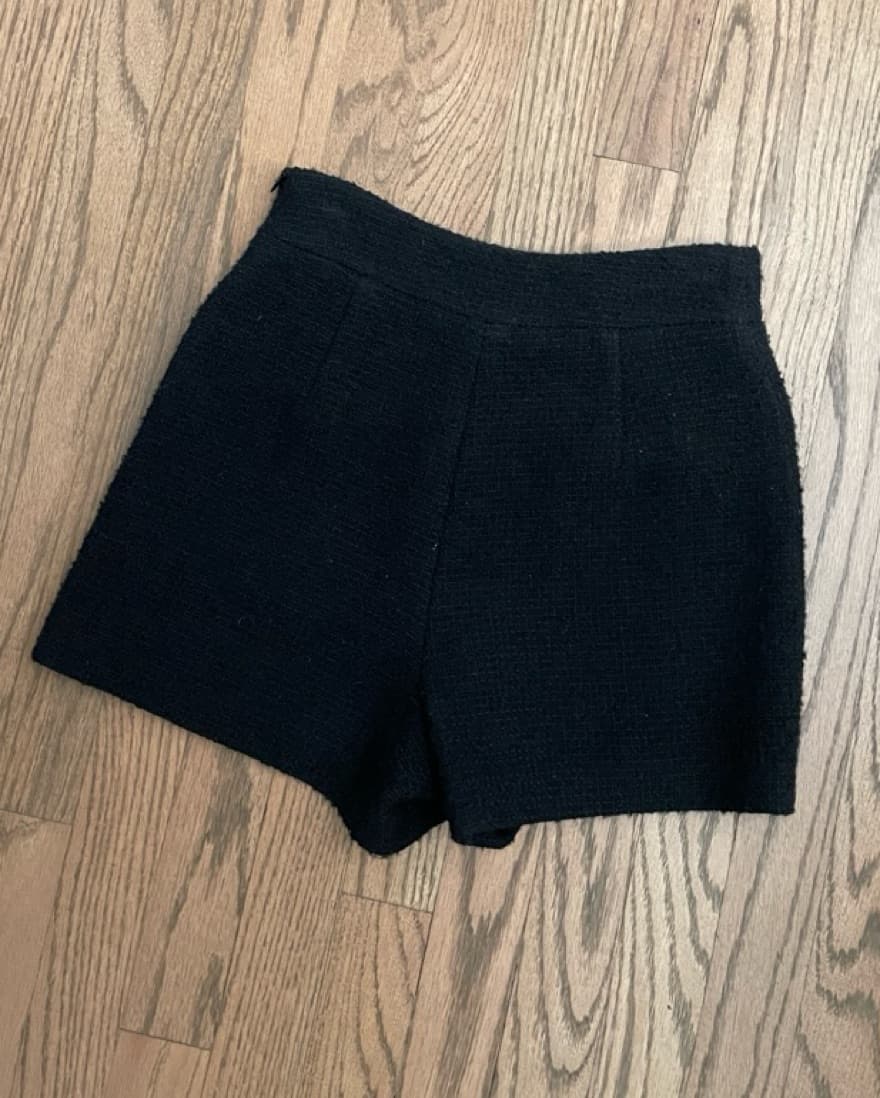Maje Black Tweed Shorts  - Image 3