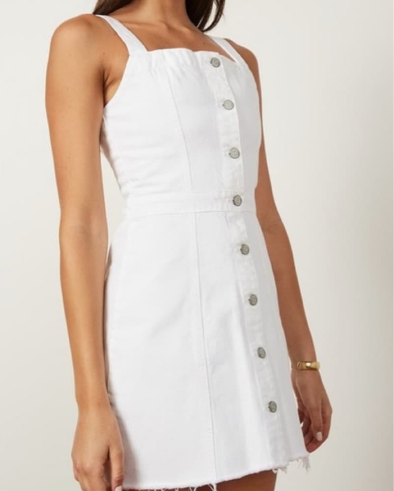 White Denim Dress - Image 2