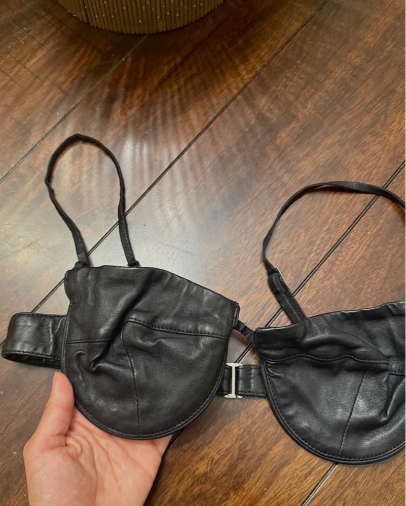 NBD Leather Bra Top - Image 3