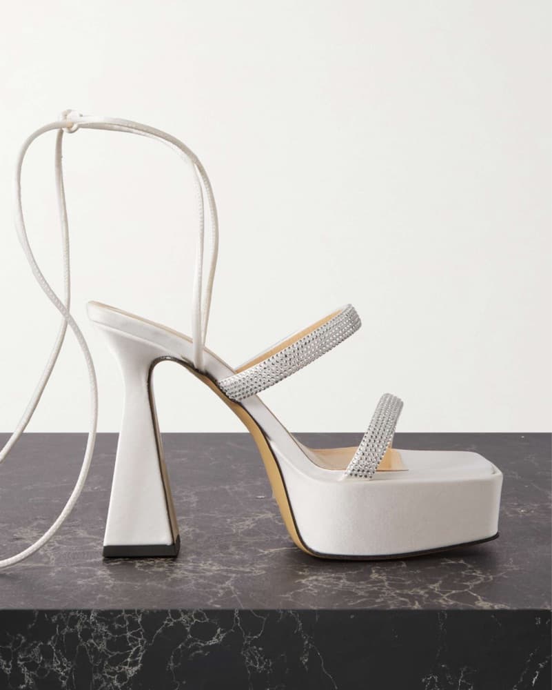 Mach & Mach Crystal-Embellish Sandals - Image 1